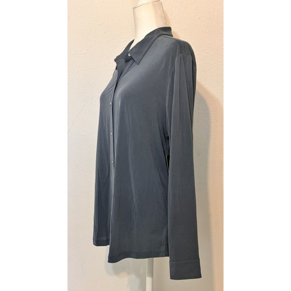 NWT Lucky Brand Women Size L Blue Button-Up Cardigan Capsule Wardrobe Office - Picture 4 of 10